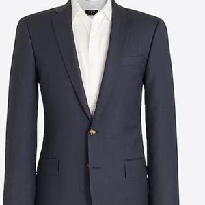 Slim J.Crew Thompson suit jacket in worsted wool (Navy 38R) Three Piece Suit